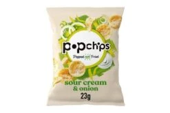 Popchips Sour Cream & Onion Crisps 23g Pack Size: 1 X 24