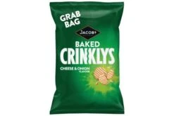 Jacob's Crinklys Cheese & Onion Grab Bag Pack Size: 30 X 45g