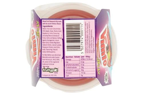 Vimto No Added Sugar Jelly 125g Pack Size: 18 X 125g 5 Vimto No Added Sugar Jelly 125g Pack Size: 18 X 125g - Image 3