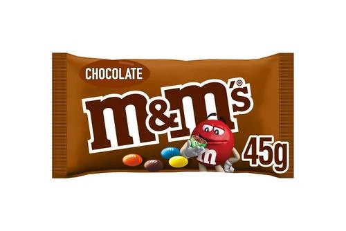 M&M's Chocolate Bag 45g Pack Size: 24 X 45g 3 M&M's Chocolate Bag 45g Pack Size: 24 X 45g