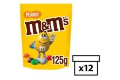 M&M's Peanut Chocolate Pouch Bag 125g Pack Size: 12 X 125g -Snack Store 106987 4