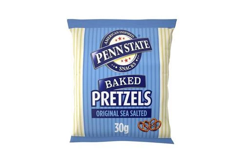 Penn State Sea Salted Pretzels 30g Pack Size: 33 X 30g 3 Penn State Sea Salted Pretzels 30g Pack Size: 33 X 30g