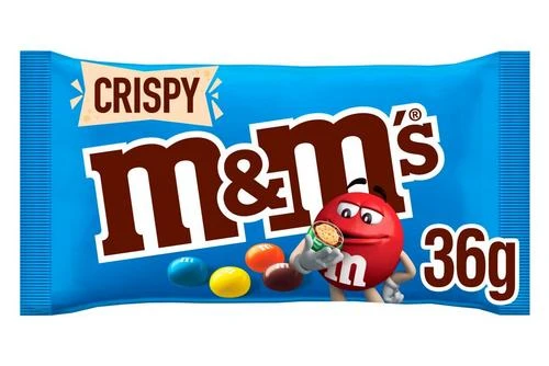 M&M's Crispy Chocolate Bag 36g Pack Size: 24 X 36g 3 M&M's Crispy Chocolate Bag 36g Pack Size: 24 X 36g