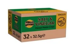 Walkers Salt & Vinegar Crisps 32.5g Pack Size: 32 X 32.5g -Snack Store 115407 5