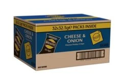 Walkers Cheese & Onion Crisps 32.5g Pack Size: 32 X 32.5g -Snack Store 115408 5