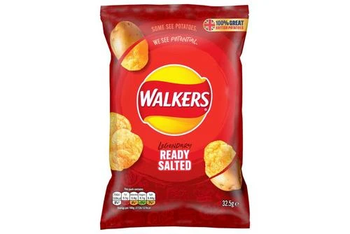 Walkers Ready Salted Crisps 32.5g Pack Size: 32 X 32.5g 4 Walkers Ready Salted Crisps 32.5g Pack Size: 32 X 32.5g - Image 2