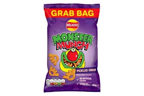 Walkers Monster Munch Pickled Onion Snacks 40g Pack Size: 30 X 40g 4 Walkers Monster Munch Pickled Onion Snacks 40g Pack Size: 30 X 40g - Image 2