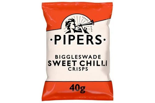 Pipers Biggleswade Sweet Chilli Crisps 40g Pack Size: 24 X 40g 3 Pipers Biggleswade Sweet Chilli Crisps 40g Pack Size: 24 X 40g