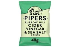 Pipers Burrow Hill Cider Vinegar & Sea Salt Crisps 40g Pack Size: 24 X 40g