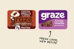 Graze Cocoa & Vanilla Protein Flapjack Pack Size: 9 X 53g -Snack Store 120234 3