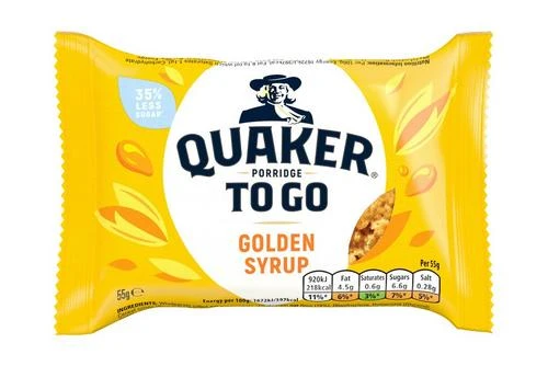 Quaker Porridge To Go Golden Syrup Breakfast Bar 55g Pack Size: 12 X 55g 4 Quaker Porridge To Go Golden Syrup Breakfast Bar 55g Pack Size: 12 X 55g - Image 2