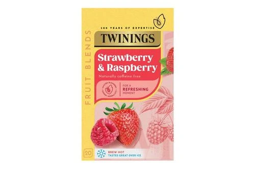 Twinings Strawberry & Raspberry Enveloped Tea Bags Pack Size: 12 X 20 3 Twinings Strawberry & Raspberry Enveloped Tea Bags Pack Size: 12 X 20