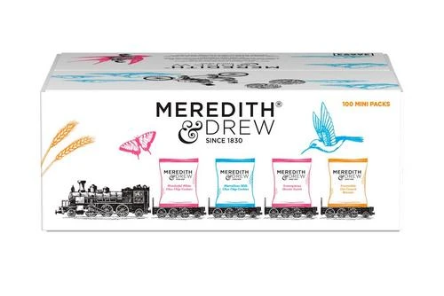 Meredith & Drew Assorted Mini Packs Biscuits Pack Size: 100 X 2pk 3 Meredith & Drew Assorted Mini Packs Biscuits Pack Size: 100 X 2pk
