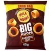 Hula Hoops Big Hoops BBQ Beef Crisps 45g Pack Size: 36 X 45g -Snack Store 123537 1