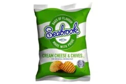 Seabrook Crinkle Cut Cream Cheese & Chive Flavour Crisps Pack Size: 24 X 31.8g