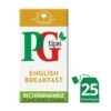 PG Tips English Breakfast Tea 25 Enveloped Bags Pack Size: 6 X 25