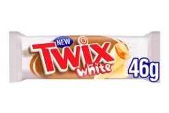 Twix Caramel & White Chocolate Fingers Biscuit Snack Bar 46g Pack Size: 1 X 20