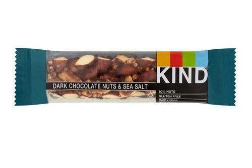 KIND Dark Chocolate Nuts & Sea Salt Snack Bar 40g Pack Size: 12 X 40g 3 KIND Dark Chocolate Nuts & Sea Salt Snack Bar 40g Pack Size: 12 X 40g