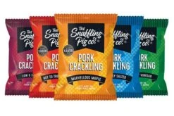 The Snaffling Pig Co. Pork Crackling Mixed Case 45g Pack Size: 50 X 45g