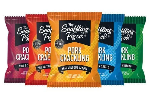 The Snaffling Pig Co. Pork Crackling Mixed Case 45g Pack Size: 50 X 45g 3 The Snaffling Pig Co. Pork Crackling Mixed Case 45g Pack Size: 50 X 45g