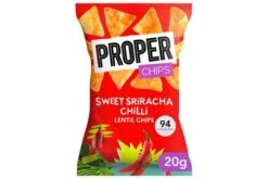 New Arrival 14 Properchips Sweet Sriracha & Chilli Lentil Chips 20g Pack Size: 24 X 20g
