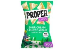 Properchips Sour Cream & Chive Lentil Chips 20g Pack Size: 24 X 20g