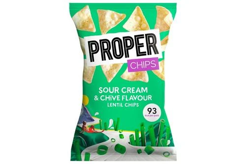 Properchips Sour Cream & Chive Lentil Chips 20g Pack Size: 24 X 20g 4 Properchips Sour Cream & Chive Lentil Chips 20g Pack Size: 24 X 20g - Image 2