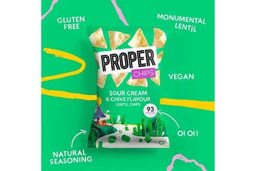 Properchips Sour Cream & Chive Lentil Chips 20g Pack Size: 24 X 20g 6 Properchips Sour Cream & Chive Lentil Chips 20g Pack Size: 24 X 20g - Image 4