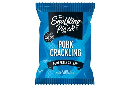 The Snaffling Pig Co Pork Crackling Perfectly Salted 45g Pack Size: 50 X 45g 3 The Snaffling Pig Co Pork Crackling Perfectly Salted 45g Pack Size: 50 X 45g
