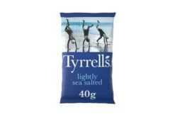 Tyrrells Lightly Sea Salted Crisps 40g Pack Size: 24 X 40g