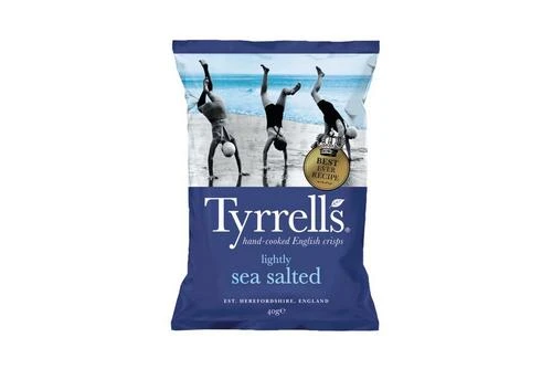 Tyrrells Lightly Sea Salted Crisps 40g Pack Size: 24 X 40g 4 Tyrrells Lightly Sea Salted Crisps 40g Pack Size: 24 X 40g - Image 2