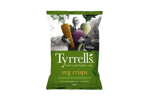 Tyrrells Vegetable Crisps 40g Pack Size: 24 X 40g 4 Tyrrells Vegetable Crisps 40g Pack Size: 24 X 40g - Image 2