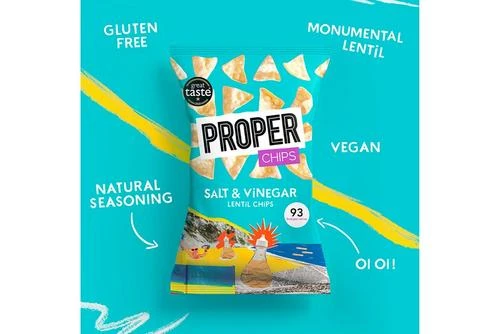 Properchips Salt & Vinegar Lentil Chips Pack Size: 24 X 20g 6 Properchips Salt & Vinegar Lentil Chips Pack Size: 24 X 20g - Image 4