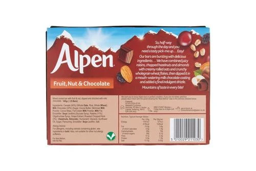 Alpen Cereal Bar Fruit & Nut With Milk Chocolate Multipack Pack Size: 10 X 5 X 29g 5 Alpen Cereal Bar Fruit & Nut With Milk Chocolate Multipack Pack Size: 10 X 5 X 29g - Image 3