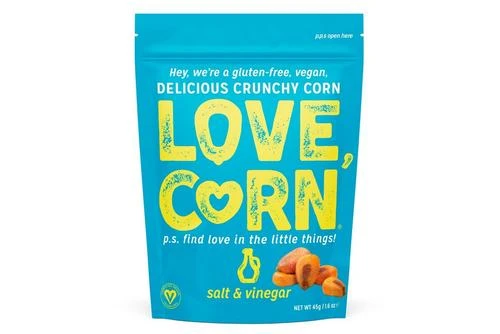 Love Corn Salt & Vinegar Pack Size: 10 X 45g 3 Love Corn Salt & Vinegar Pack Size: 10 X 45g