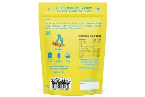 Love Corn Salt & Vinegar Pack Size: 10 X 45g 4 Love Corn Salt & Vinegar Pack Size: 10 X 45g - Image 2
