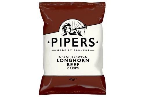 Pipers Great Berwick Longhorn Beef Crisps 40g Pack Size: 24 X 40g 4 Pipers Great Berwick Longhorn Beef Crisps 40g Pack Size: 24 X 40g - Image 2