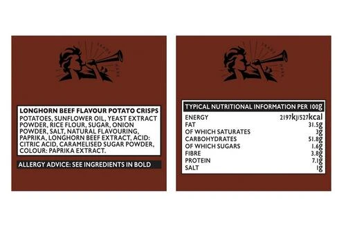 Pipers Great Berwick Longhorn Beef Crisps 40g Pack Size: 24 X 40g 6 Pipers Great Berwick Longhorn Beef Crisps 40g Pack Size: 24 X 40g - Image 4