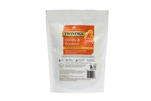 Twinings Honey & Rooibos Mesh Tea Pyramid String And Tag Non Enveloped Pack Size: 2 X 40 X 2g 3 Twinings Honey & Rooibos Mesh Tea Pyramid String And Tag Non Enveloped Pack Size: 2 X 40 X 2g