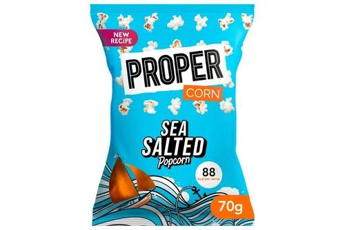 Propercorn Lightly Sea Salted Popcorn Pack Size: 8 X 70g 2 Propercorn Lightly Sea Salted Popcorn Pack Size: 8 X 70g