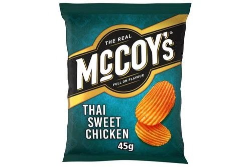 McCoy's Thai Sweet Chicken Grab Bag Crisps 45g Pack Size: 36 X 45g 3 McCoy's Thai Sweet Chicken Grab Bag Crisps 45g Pack Size: 36 X 45g