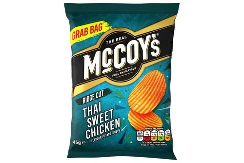 McCoy's Thai Sweet Chicken Grab Bag Crisps 45g Pack Size: 36 X 45g 4 McCoy's Thai Sweet Chicken Grab Bag Crisps 45g Pack Size: 36 X 45g - Image 2