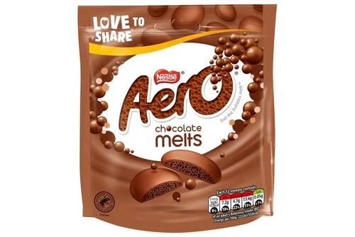 Aero Melts Milk Chocolate Share Bag Pack Size: 8 X 92g 3 Aero Melts Milk Chocolate Share Bag Pack Size: 8 X 92g