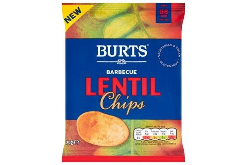 Burts Barbecue Lentil Chips Pack Size: 16 X 20g 3 Burts Barbecue Lentil Chips Pack Size: 16 X 20g