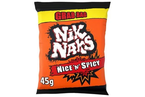 KP Nice 'N' Spicy Grab Bag Crisps 45g Pack Size: 36 X 45g 3 KP Nice 'N' Spicy Grab Bag Crisps 45g Pack Size: 36 X 45g