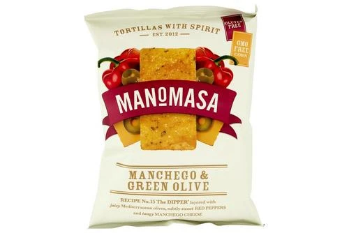 Manomasa Manchego & Olive Tortilla Pack Size: 16 X 40g 4 Manomasa Manchego & Olive Tortilla Pack Size: 16 X 40g - Image 2