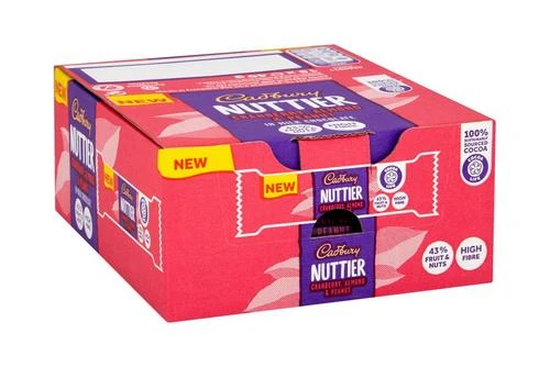 Cadbury Nuttier Cranberry, Almond & Peanut Chocolate Bar 40g Pack Size: 15 X 40g 4 Cadbury Nuttier Cranberry, Almond & Peanut Chocolate Bar 40g Pack Size: 15 X 40g - Image 3