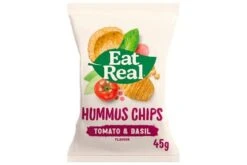 Eat Real Hummus Tomato & Basil Pack Size: 12 X 45g