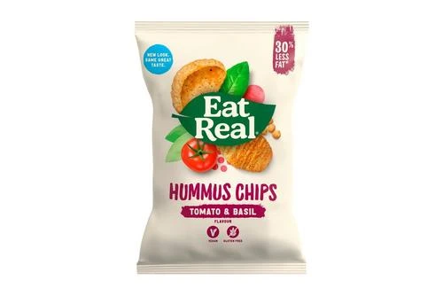 Eat Real Hummus Tomato & Basil Pack Size: 12 X 45g 4 Eat Real Hummus Tomato & Basil Pack Size: 12 X 45g - Image 2