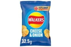 Walkers Cheese & Onion Crisps 32.5g Pack Size: 48 X 32.5g